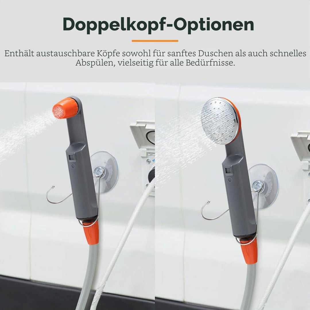 Zooma Tragbare Duschen Camping Dusche, Campingdusche mit Tauchpumpe, Tragbar Outdoor Dusche Wasserpu