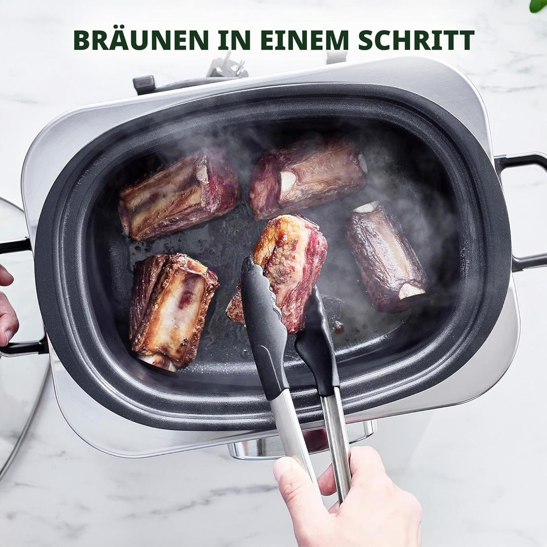 GreenPan Slow Cooker, 6 Liter, PFAS-frei, Schwarz Slow Cooker Schwarz