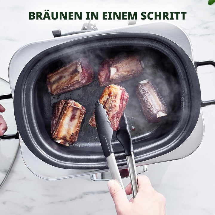 GreenPan Slow Cooker, 6 Liter, PFAS-frei, Schwarz Slow Cooker Schwarz