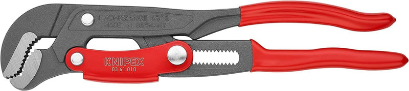 KNIPEX Rohrzange S-Maul mit Schnelleinstellung, Chrom-Vanadium, grau pulverbeschichtet, Griff mit Ku