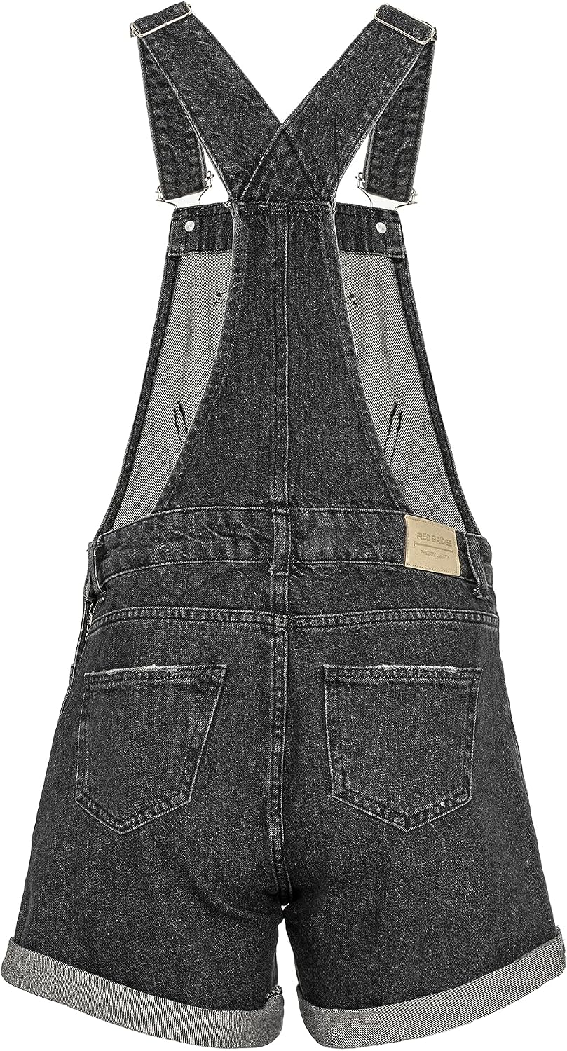 Redbridge Denim Latzhose für Damen Jeans Overall Jumpsuit 32W Schwarz, 32W Schwarz