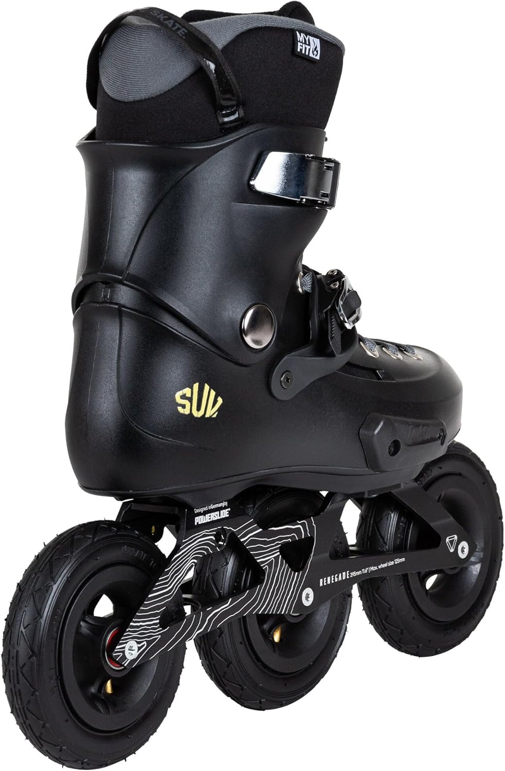 Powerslide SUV Inline Skate Zoom Renegade 125, fürOff-Road und Training, für Damen und Herren 41-42,