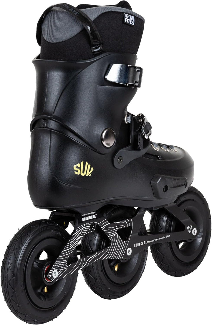 Powerslide SUV Inline Skate Zoom Renegade 125, fürOff-Road und Training, für Damen und Herren 43-44,