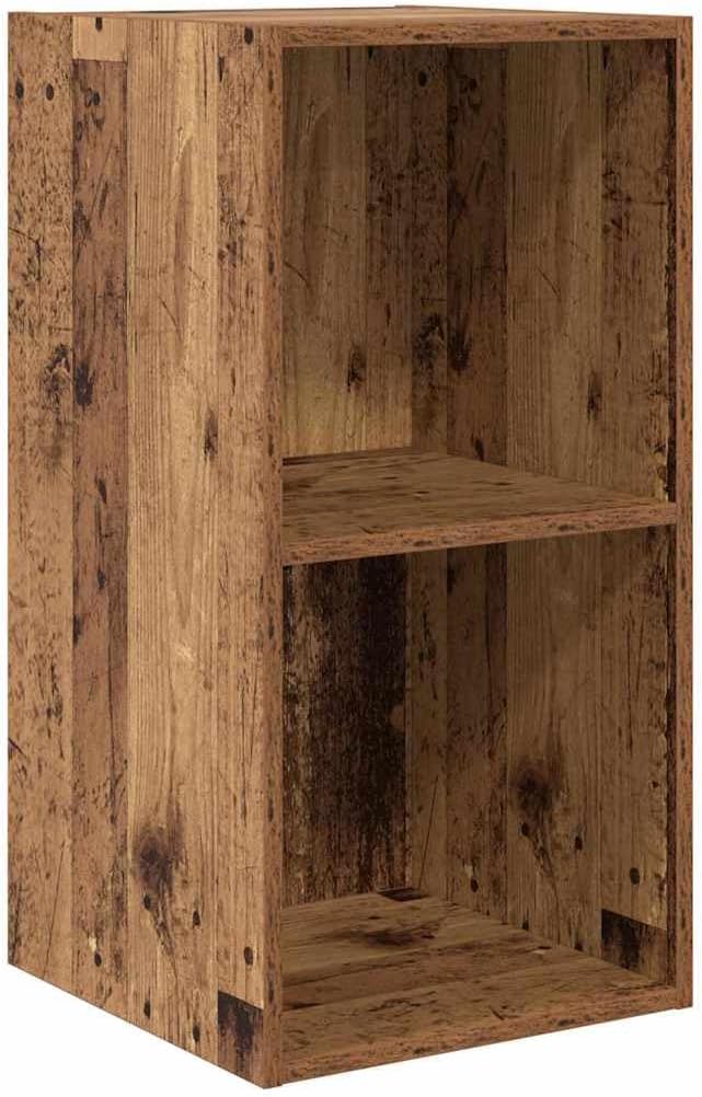 vidaXL TV-Schränk mit Regal Wandmontiert mit Speicher Altholz 37 x 37 x 72 cm Holzwerkstoff 72 cm Al