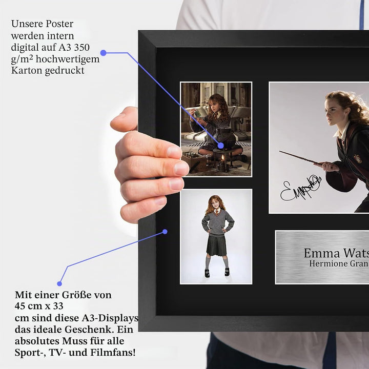 HWC Trading FR A3 Emma Watson Harry Potter Hermione Granger Geschenke Gedruckt, Signiert Autogramm B