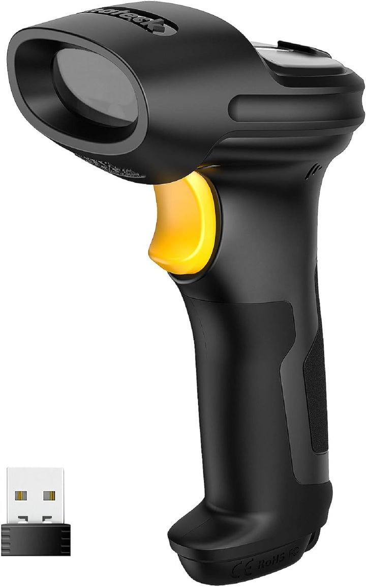 Inateck Wireless Barcode Scanner 2.4 GHz, 35 m Reichweite, automatisches schnelles und präzises Scan