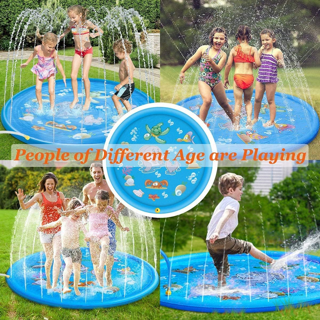KAHEIGN Splash Pad 170cm Sprinkler Wasser Spielmatte, Wasserspielzeug Kinder Spielzeug für Draussen