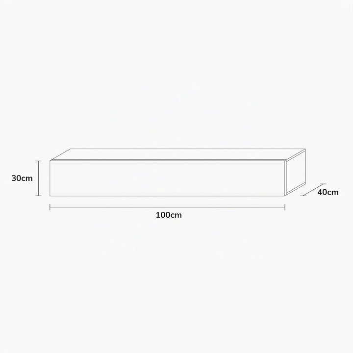 Wuun® TV Lowboard TV Board hängend I 100cm-280cm I Hängeschrank Wohnwand/Somero Weiss-Matt/Weiss-Hoc