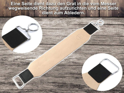 Vater Herren Geschenk Rasiermesser Set Anfänger mit Solingen Paste und extra Breitem Profi Streichri