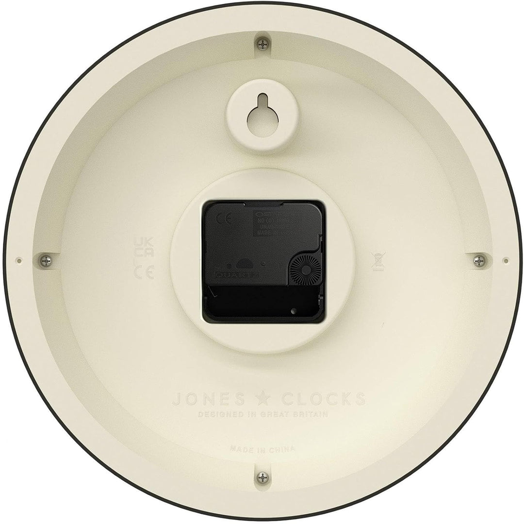 JONES CLOCKS® Ketchup-Wanduhr, Retro-Design, perfekt für die Küche, Heimbüro, Schlafzimmer 25cm (Neo