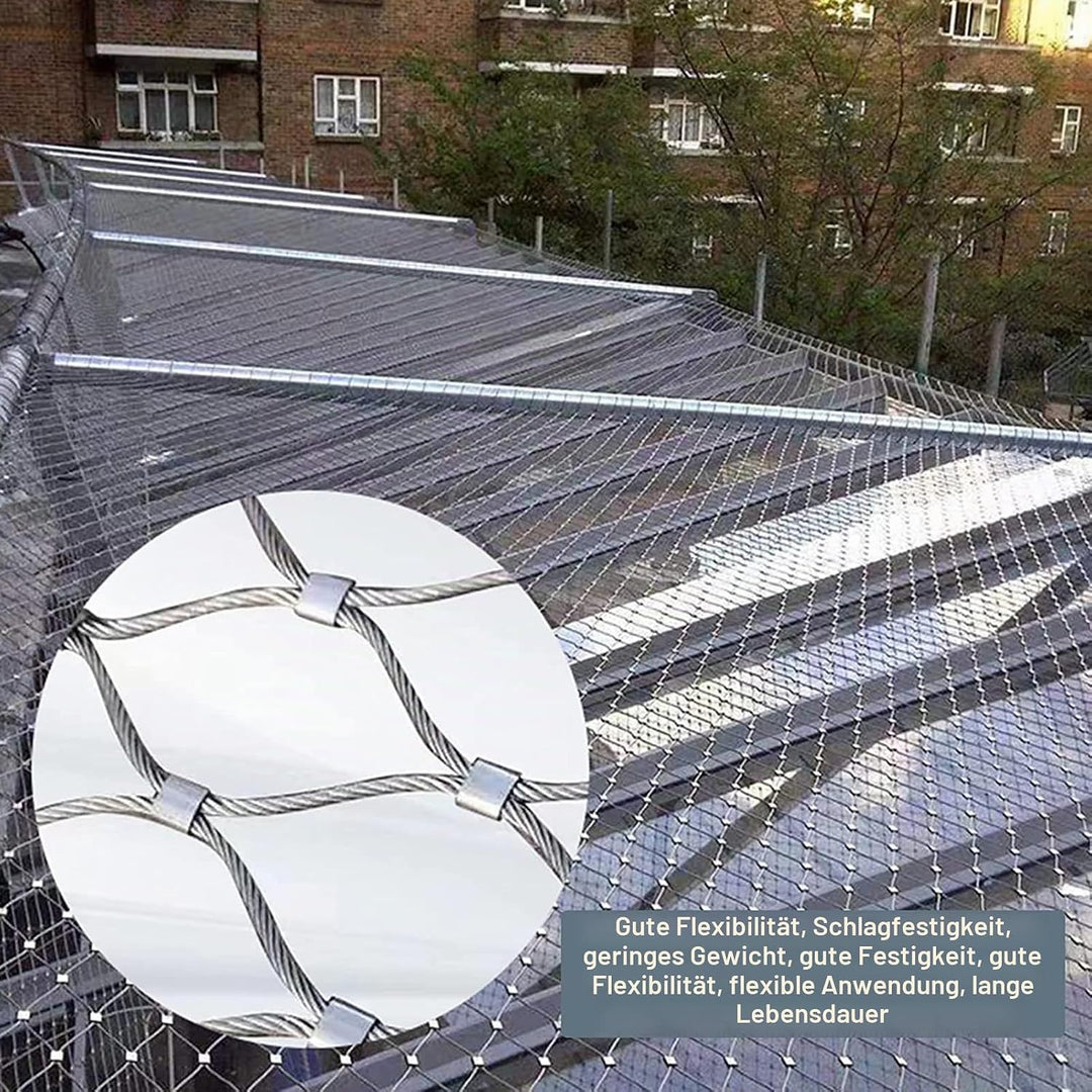 VXHCS 304 Edelstahl-Seilnetz, Flexibles Seil-Geländer-Netz, Galvanisierte Drahtzaunrolle, für Garden