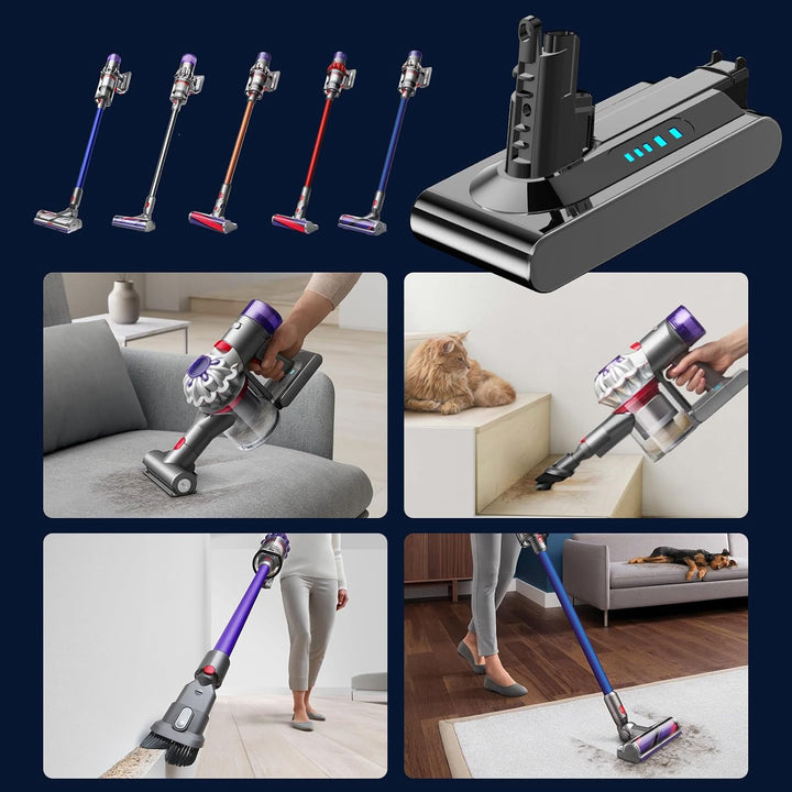V10 8000mAh/8.0Ah Li-ion Akku Ersatzakku für Dyson V10 Akku Kompatibel mit Dyson SV12 Animal Absolut