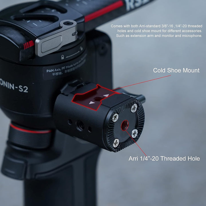 Tilta Right Side NATO Rail to Rosette Adapter Kompatibel mit DJI RS 2/RS 3 Pro/RSC 2/RS 3 TGA-NRA-R