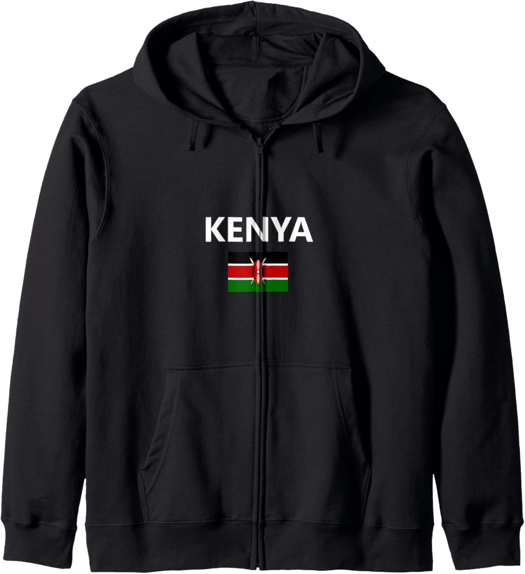 Kenia Kenianische Flagge Land Kenya Kenyan Flag Country Kapuzenjacke