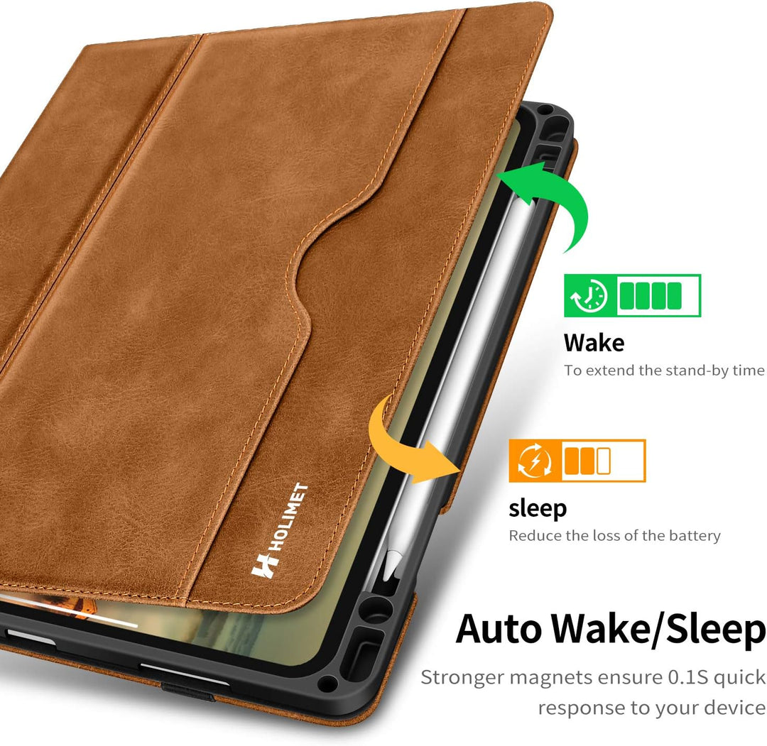 iPad Pro 11 Case 2021 3rd/2nd/1st Generation 2020 2018 with Pencil Holder Brown Burgundy, Burgundy