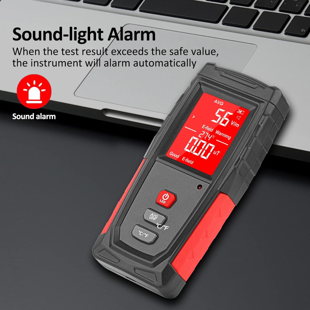 EMF Messgerät, XRCLIF Digitaler Elektromagnetischer Strahlungsdetektor, Handheld EMF Tester für Zuha