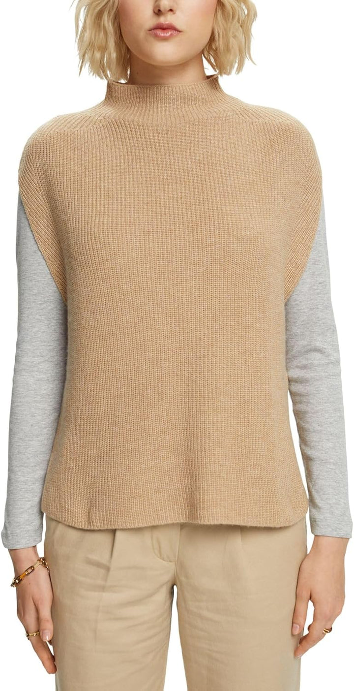 ESPRIT Damen Pullunder XS 289/Sand 5, XS 289/Sand 5