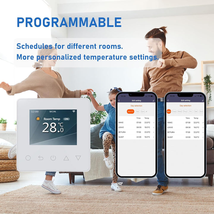 Underfloor Heating Thermostat Digital Temperature Controller Weekly Circulation Programmable Floor S