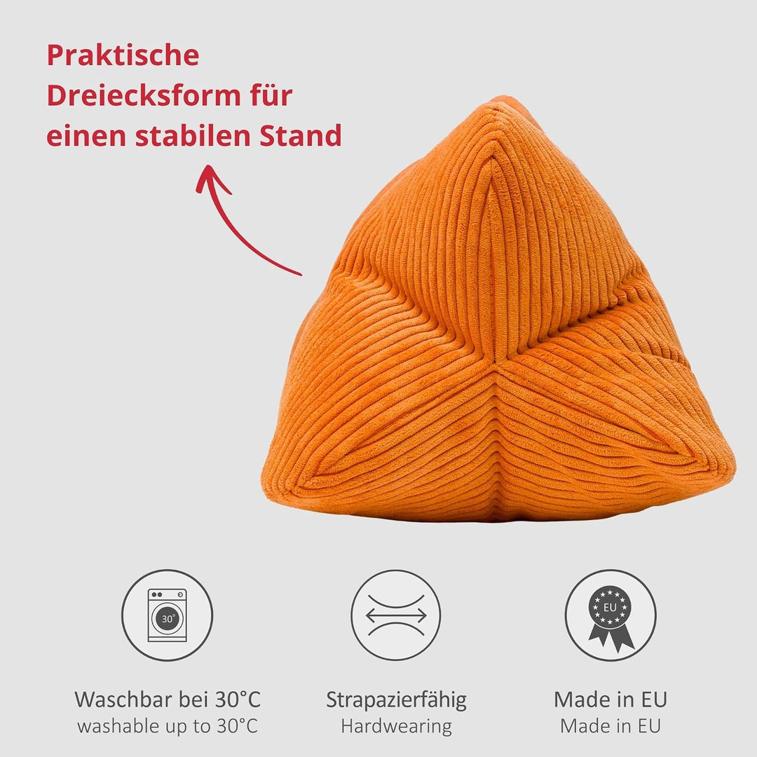 liebling Cord Lesekissen für Bett und Sofa, Bücherkissen, Lesehilfe, 40x25 cm, Leseknochen, Serie Ve