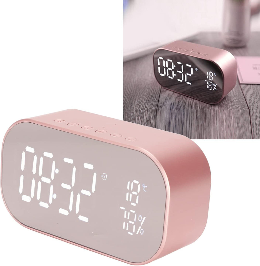 Annadue Digitaler Wecker mit Bluetooth-Lautsprecher, multifunktionaler FM-Radiowecker, Desktop-Digit