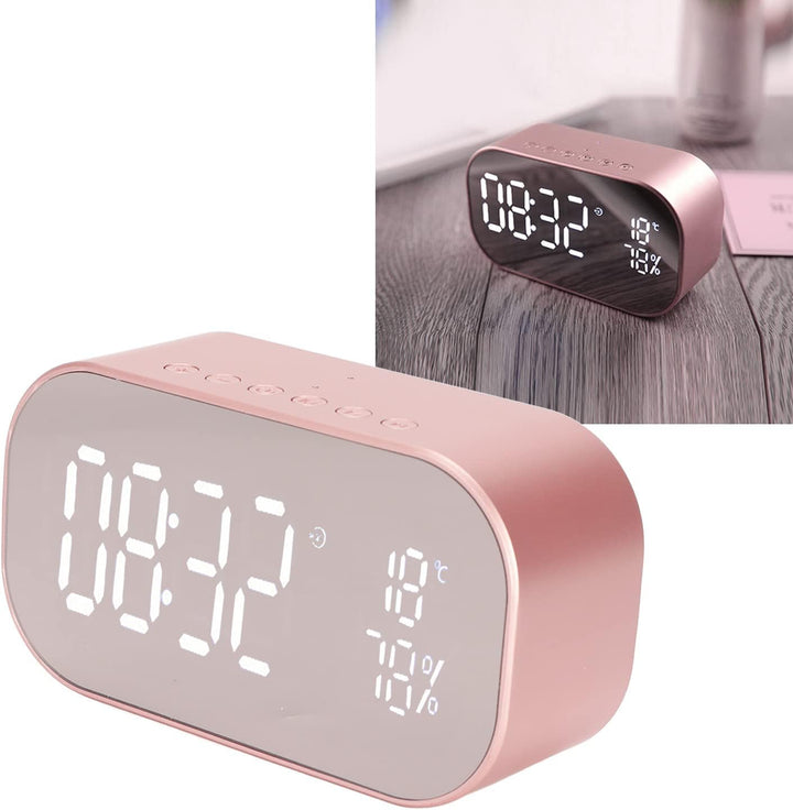 Annadue Digitaler Wecker mit Bluetooth-Lautsprecher, multifunktionaler FM-Radiowecker, Desktop-Digit