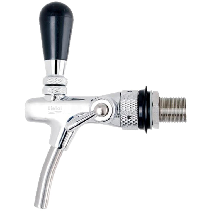 BieTal® Kompensatorhahn Schankhahn Zapfhahn Einstellbarer Bierhahn mit Schaumtaste - verchromt - 35m