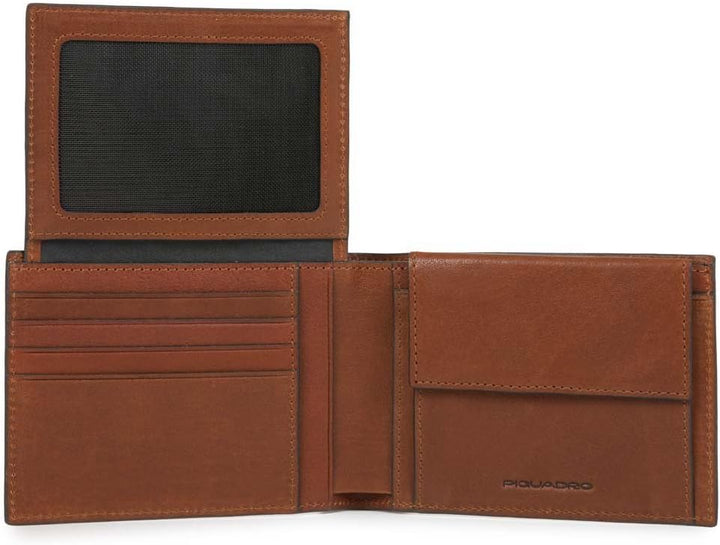 Piquadro Black Square Münzbörse, Einheitsgrösse Braun (Cuoio Tabacco), Braun (Cuoio Tabacco)