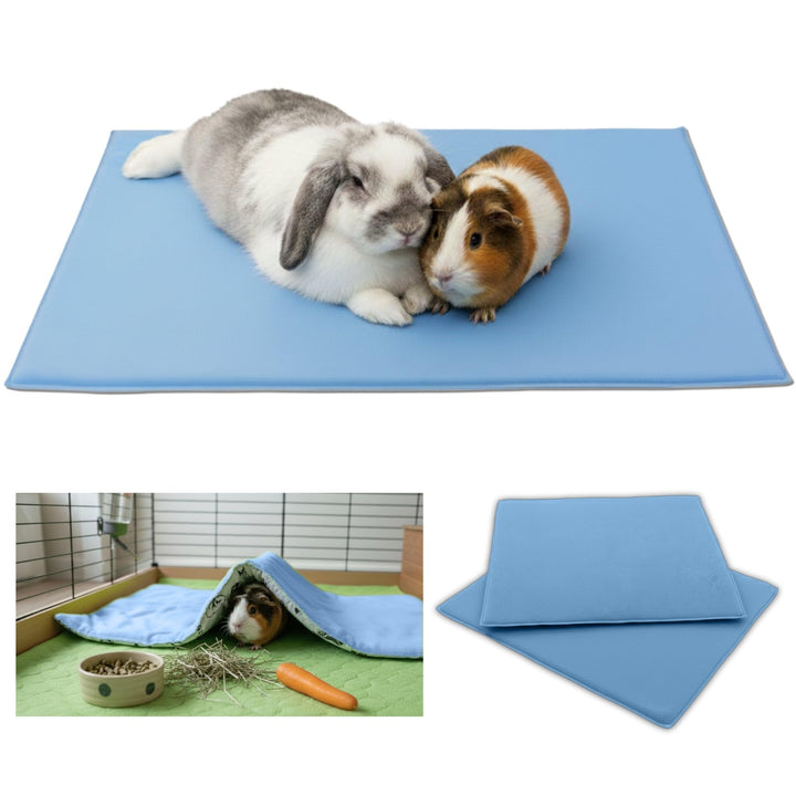 2 Stück - Dickes Fleece Kissen für Meerschweinchen und Kaninchen - Schwamm-Effekt, saugfähig, Fleece