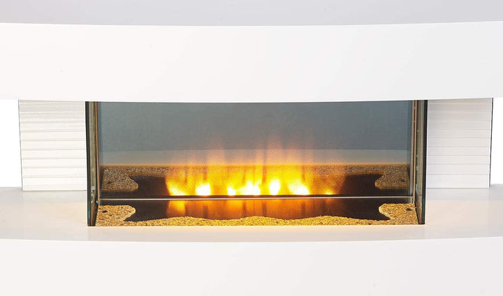 Carlo Milano Elektrokamin Wand: Design-Elektrokamin, 3D-Flammeneffekt, Wandmontage, 2.000 Watt, 81 c