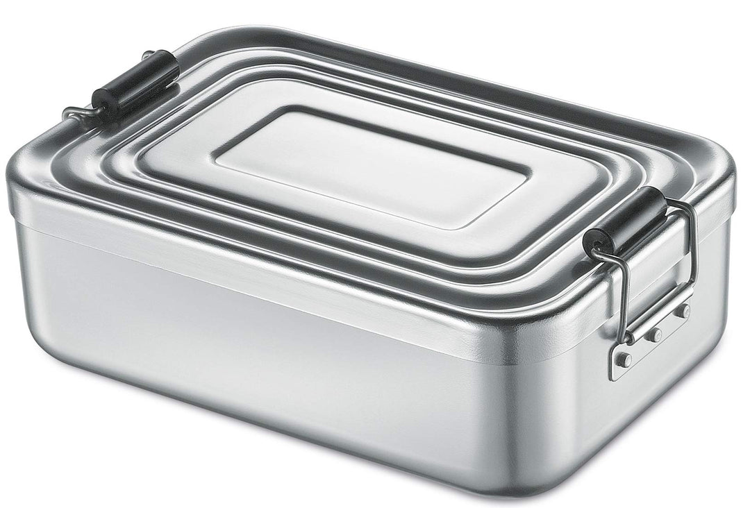 Küchenprofi Lunchbox Gross aus Aluminium in der Farbe Silber, Masse: 23cm x 15cm x 7cm, 10 0147 24 2
