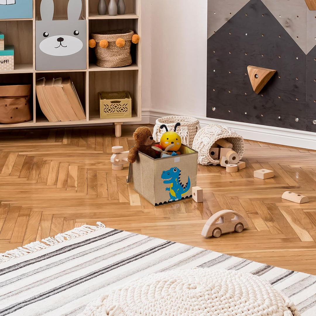 Relaxdays Aufbewahrungsbox, Krokodil, Stoffbox für Kinder, faltbar, HxBxT: 33 x 33 x 33 cm, Spielzeu