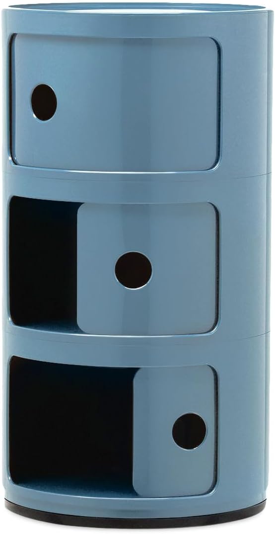 Kartell Componibili, Container 3-fächer, Hellblau 3-fächer Hellblau, 3-fächer Hellblau