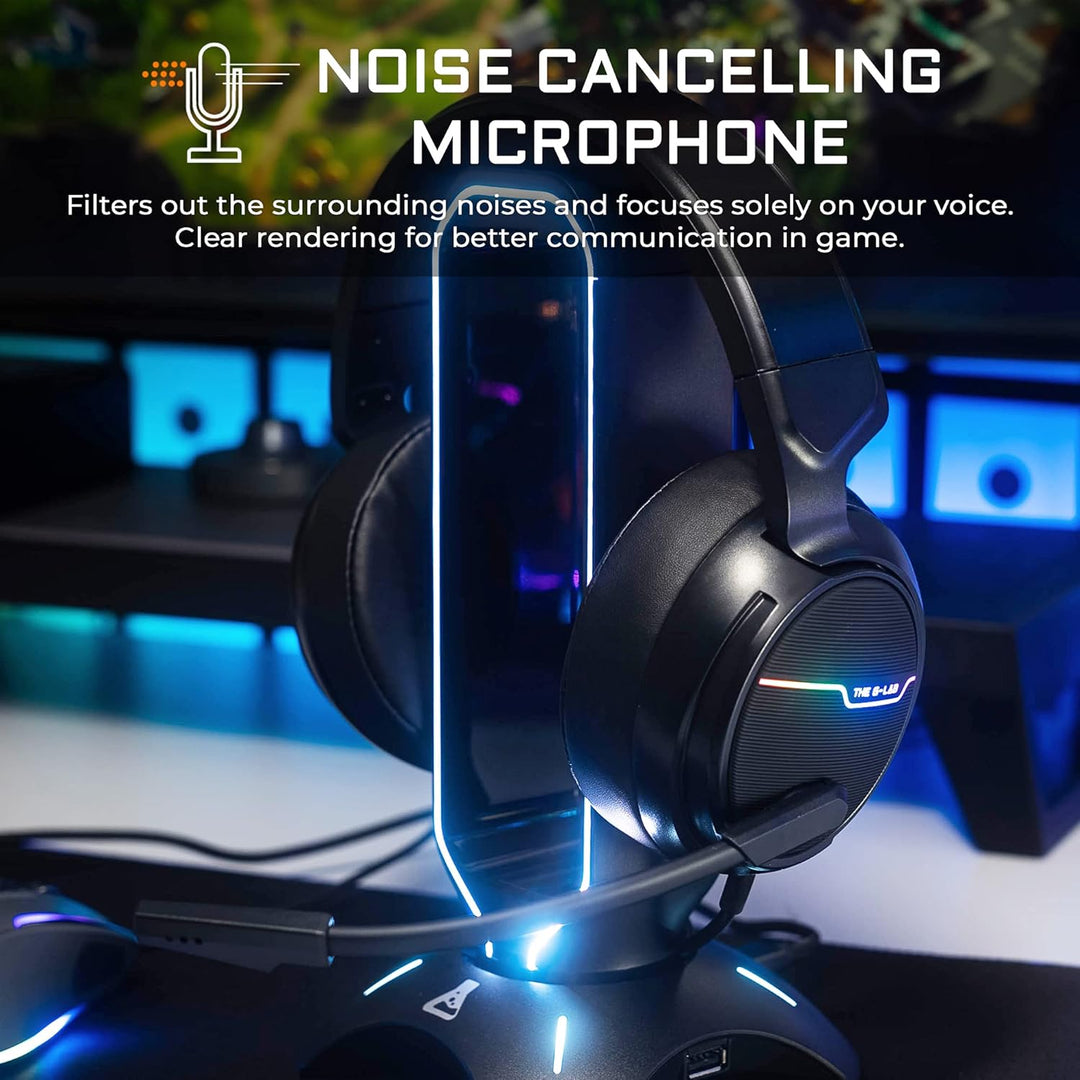 The G-LAB Korp Thallium Gaming-Kopfhörer, USB, 7.1, Digital Surround - Headset für Gamer, Audio - Mi