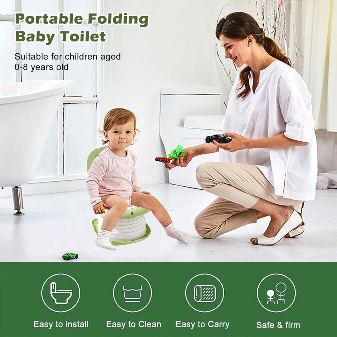 Faltbarer Toilettensitz für Kinder, Reisetöpfchen für Auto, Outdoor & Indoor, Praktisch für Camping