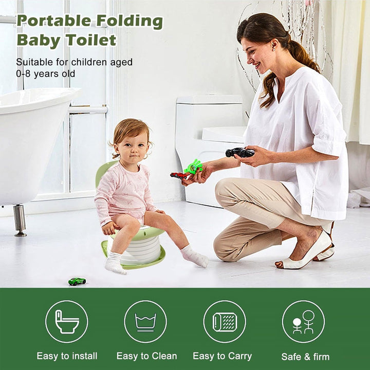 Faltbarer Toilettensitz für Kinder, Reisetöpfchen für Auto, Outdoor & Indoor, Praktisch für Camping
