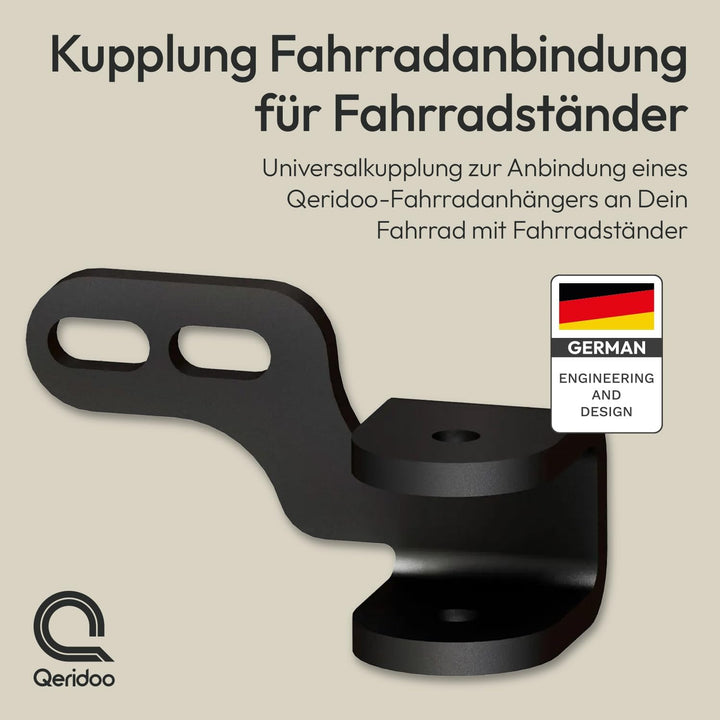Qeridoo Kupplung für Montage an Fahrradständer - ab Fahrradanhänger Baujahr 2017