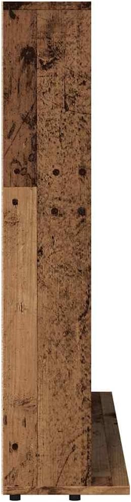 vidaXL CD-Regal Altholz-Optik 100x23x89,5 cm Holzwerkstoff, CD-Schrank, CD-Ablage, Standregal, Regal