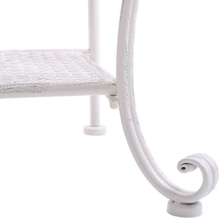 Gartenregal in Beige aus Eisen mit 4 Ablageflächen klappbar Pavona