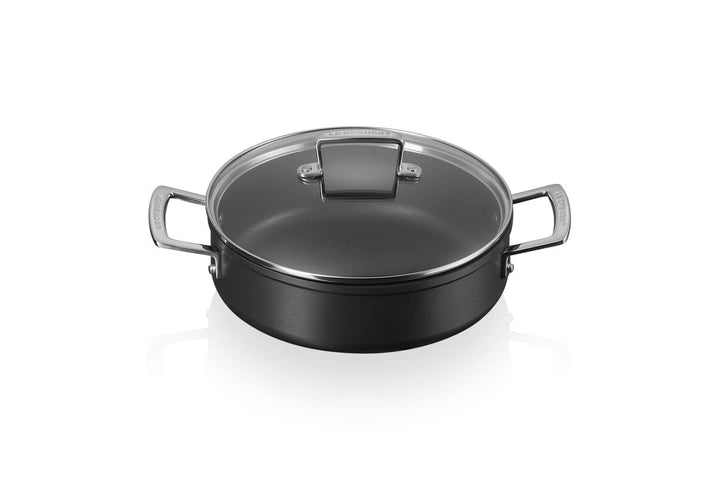 Le Creuset Aluminium-Antihaft Schmorpfanne mit Glasdeckel, 28 cm, 51113280010500, 28 cm