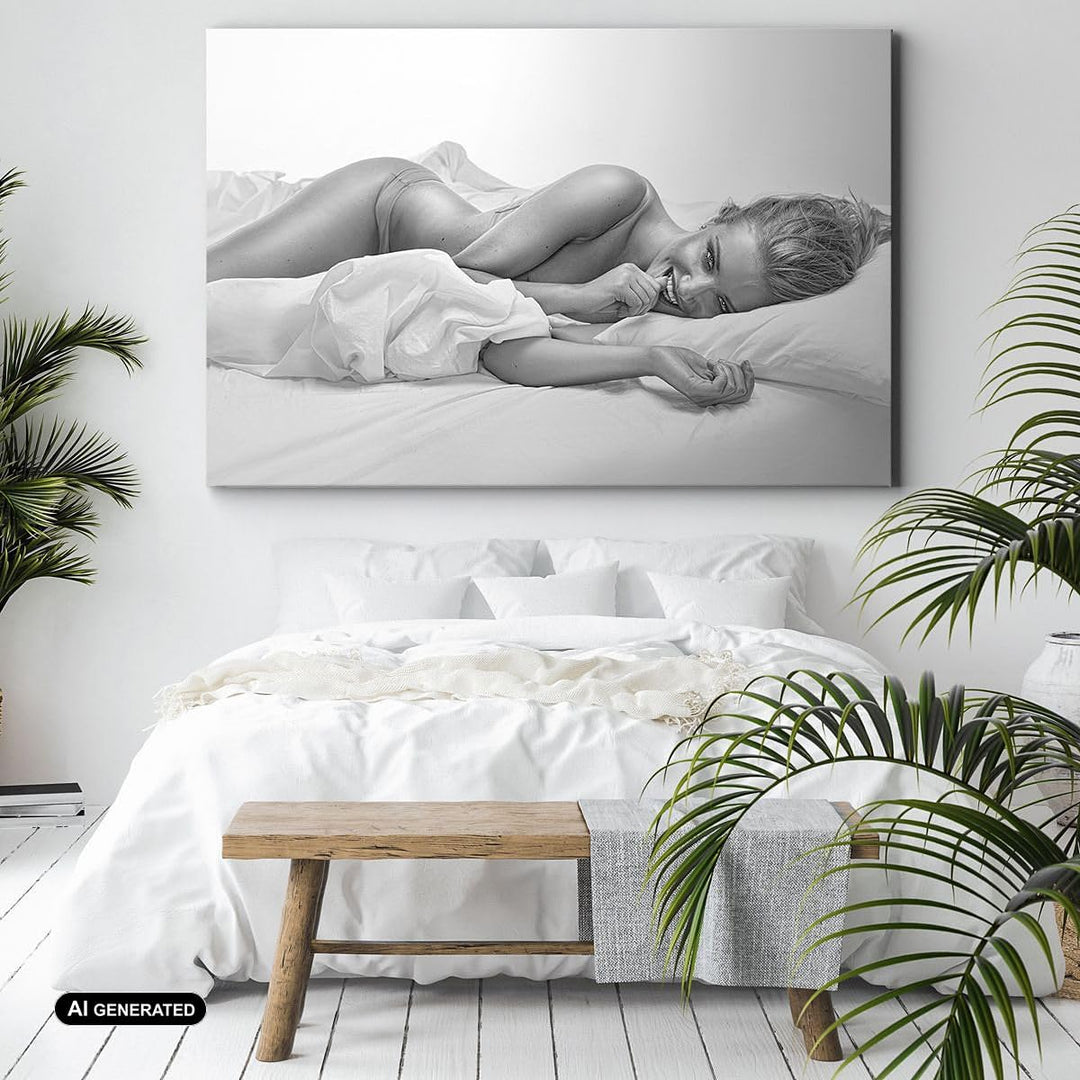 Bilder auf Leinwand Weiblich mode modell posieren Leinwandbild 70x50cm Wandbilder Dekoration Wohnzim