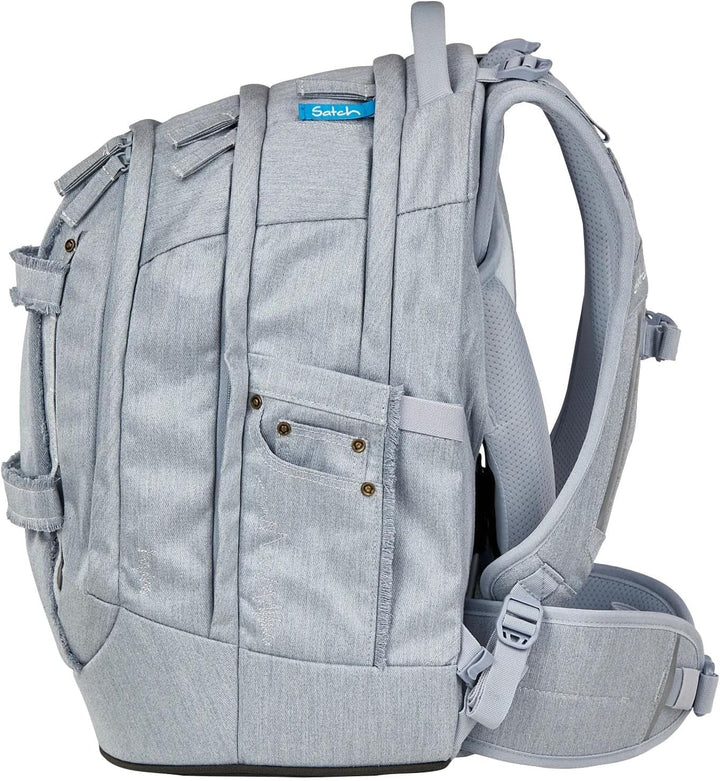 Satch Pack Set Set 3 teilig ab 5. Klasse ergonomisch 30L Stauraum mit Schlamperbox Sportbeutel Washe