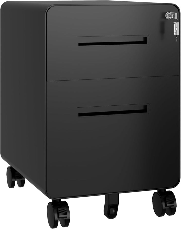 BISLEY Rollcontainer EasyRoll: mit 1 Schublade und 1 Hängeregistaturschublade/Bürocontainer schwarz/