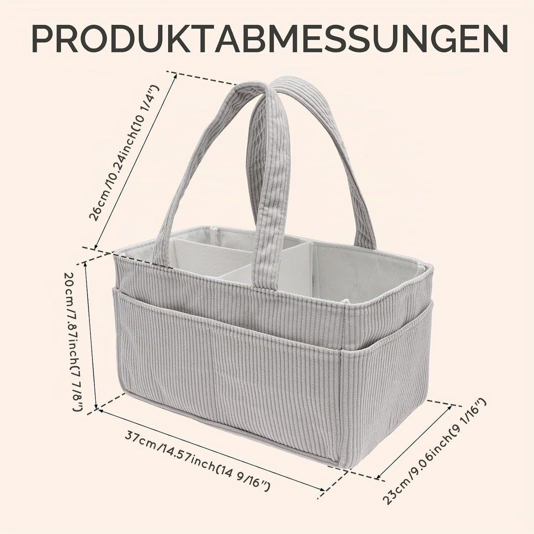 Windelkorb Organizer,Wickeltisch Organizer,Grosser Aufbewahrungskorb für Kinderzimmer für die Wickel