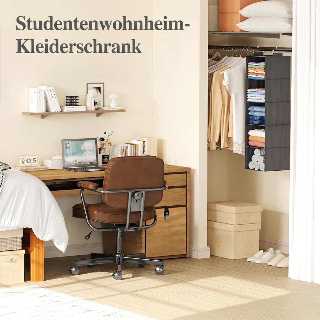 Lifewit 2 Stück Hängeregal, Schrank Organizer, Hängesystem Kleiderschrank, Hängeaufbewahrung aus Sto