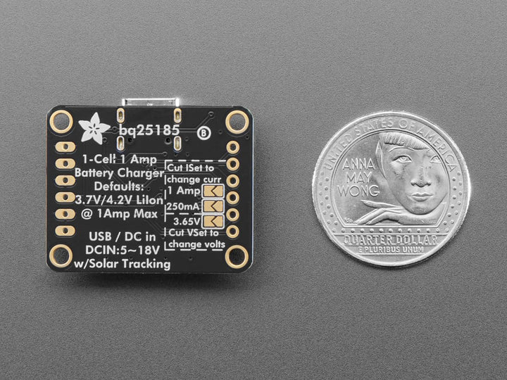 Adafruit bq25185 USB/DC/Solar Lithium-Ionen/Polymer Lademodul, 6091