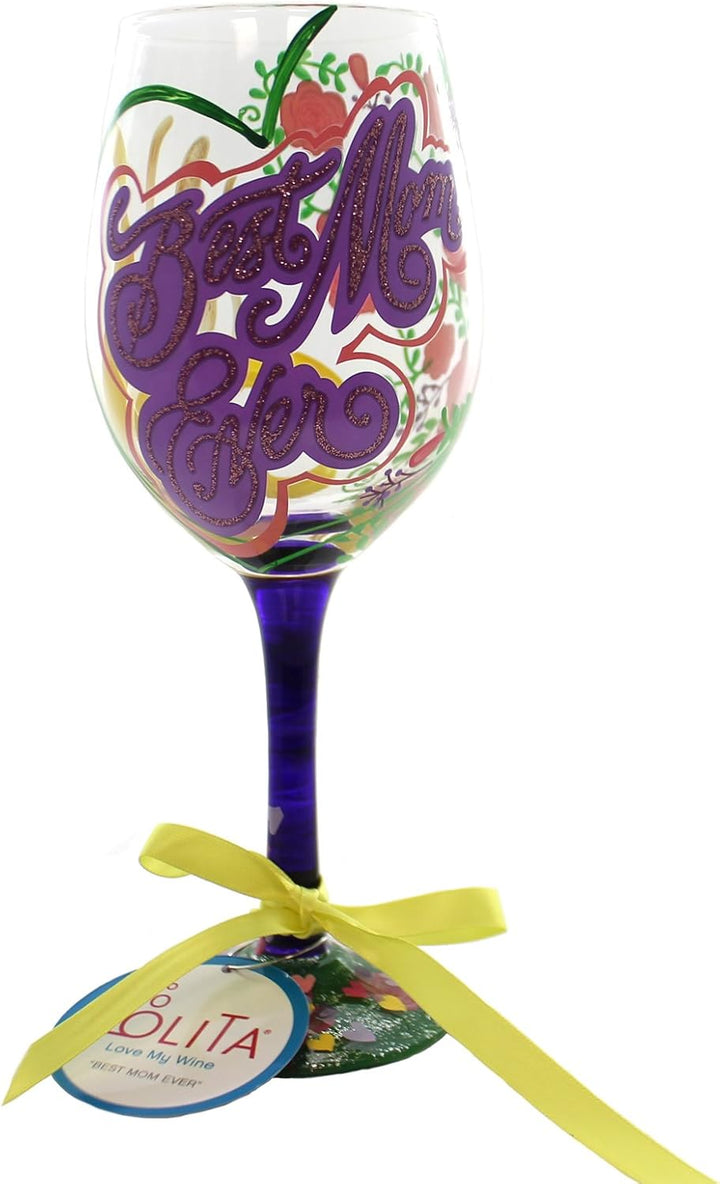 Designs von Lolita "Best Mom Ever", handbemaltes Weinglas, 425 ml LOLITA WG Best Mom Ever, LOLITA WG