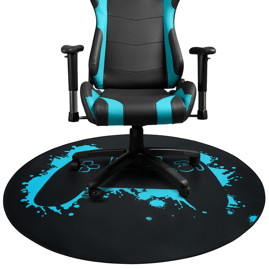 Gaming-Stuhlmatte 119 cm runde Stuhlmatte für Hartholzboden Gaming Teppiche Bürostuhl Teppich Stuhlm
