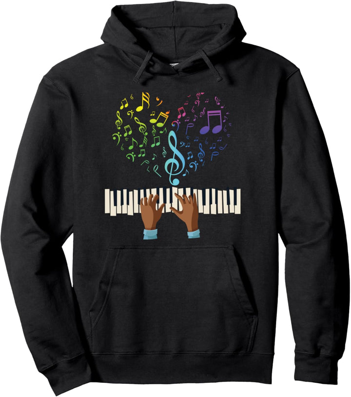 Pianist Klavier Spieler Liebe Herz Klavierspieler Geschenk Pullover Hoodie