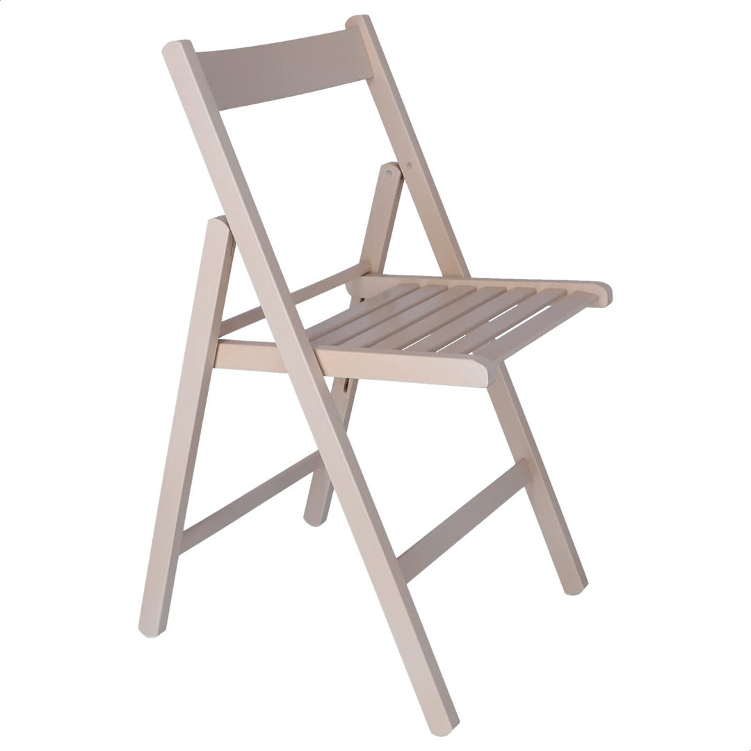 Mueblear 19016 Klappstuhl aus Holz, 43 x 46 x 79 cm weiss, Weiss