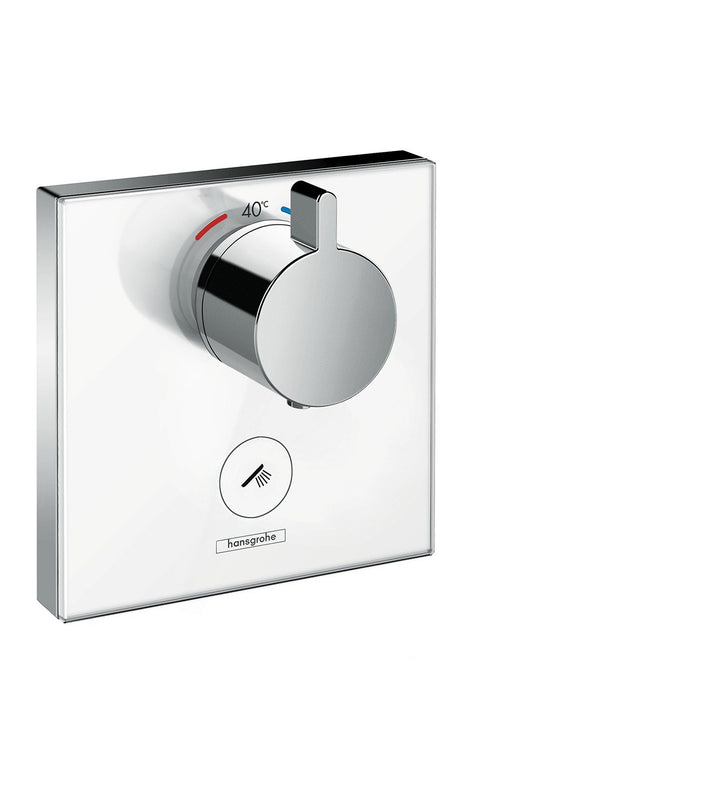 hansgrohe ShowerSelect Glas Unterputz Highflow-Thermostat, für 1 Funktion mit zusätzlichem Abgang, W